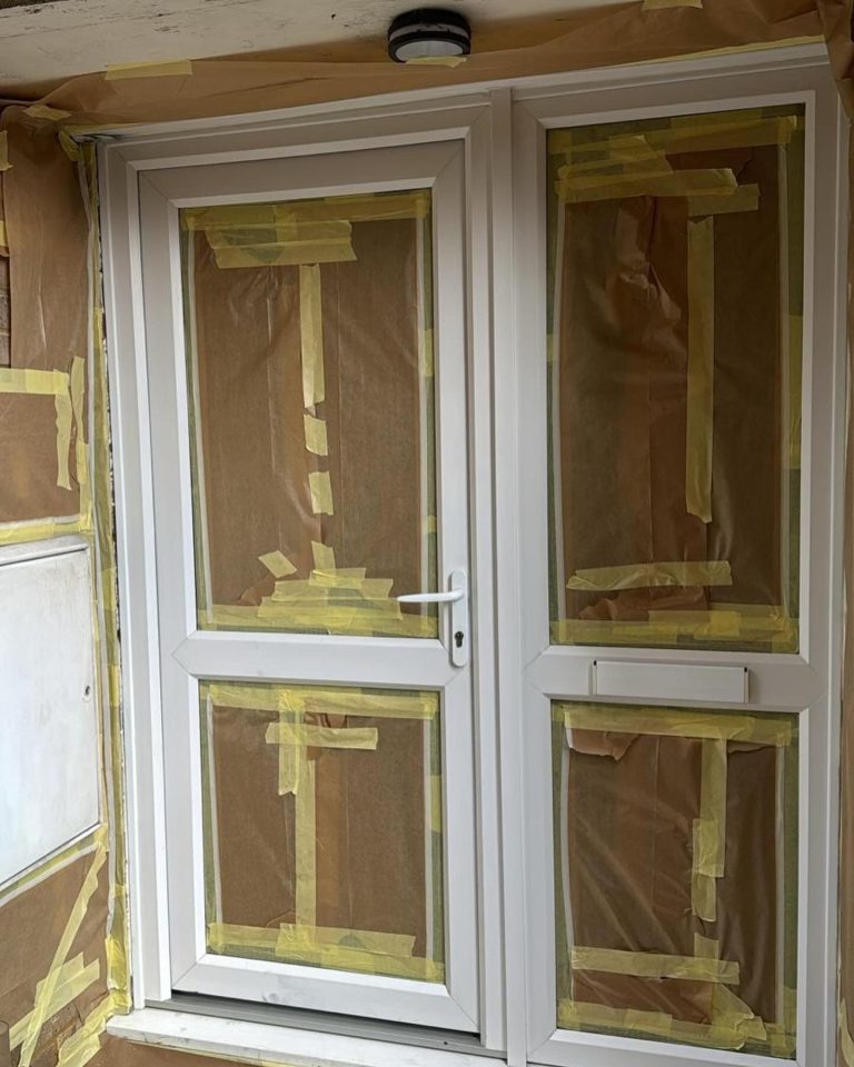 Front door respray — before repair