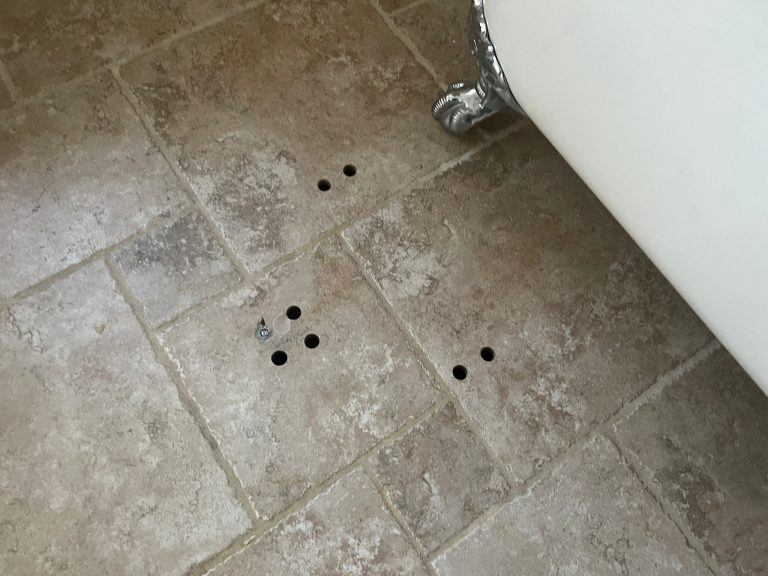 Natural stone floor — before repair