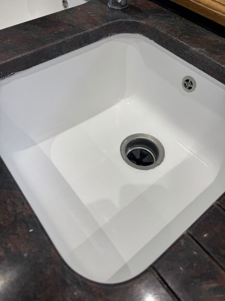 Composite sink — after repair